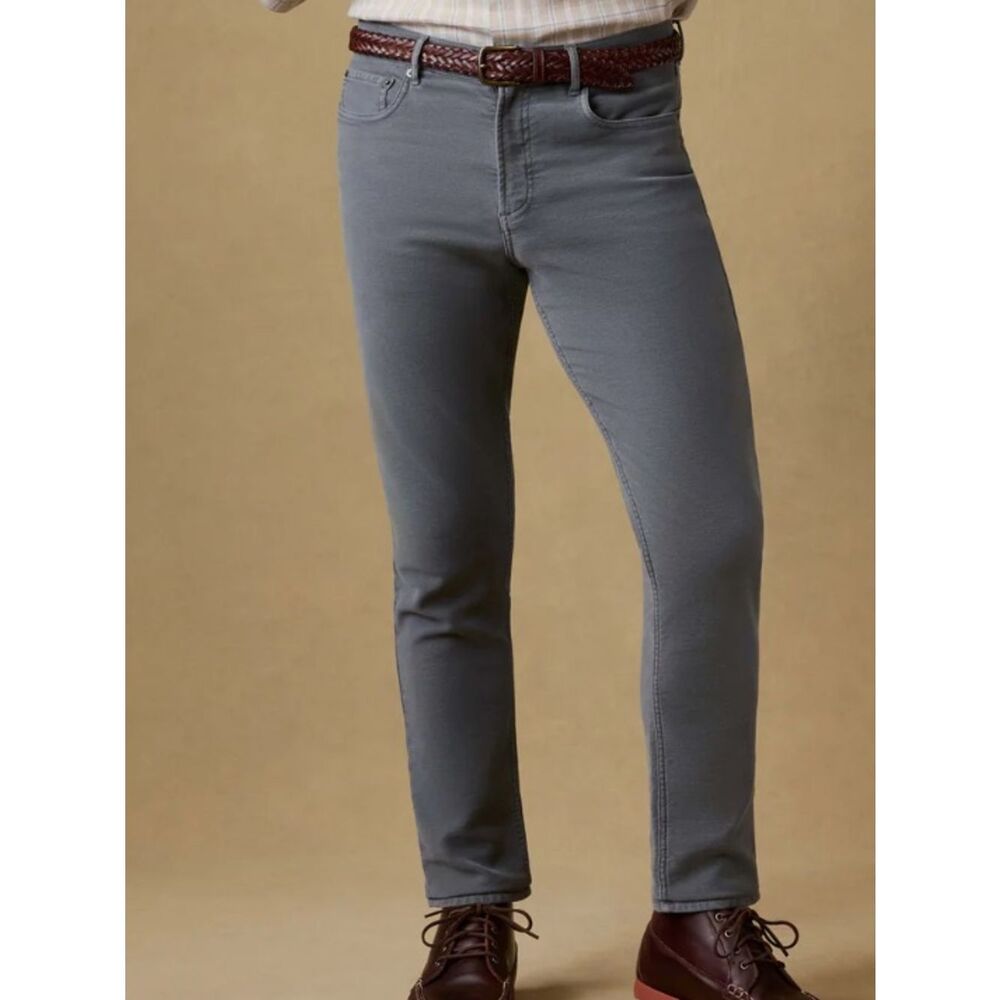 Faherty Stretch Terry 5-Pocket Pants in slate 34x30